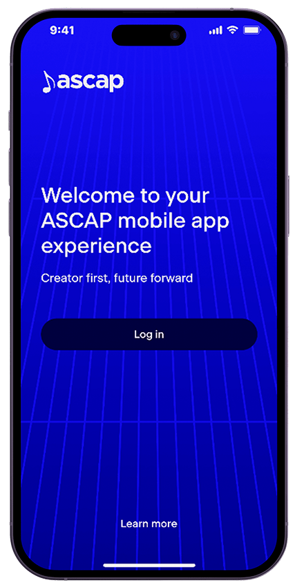 Mobile App - welcome page